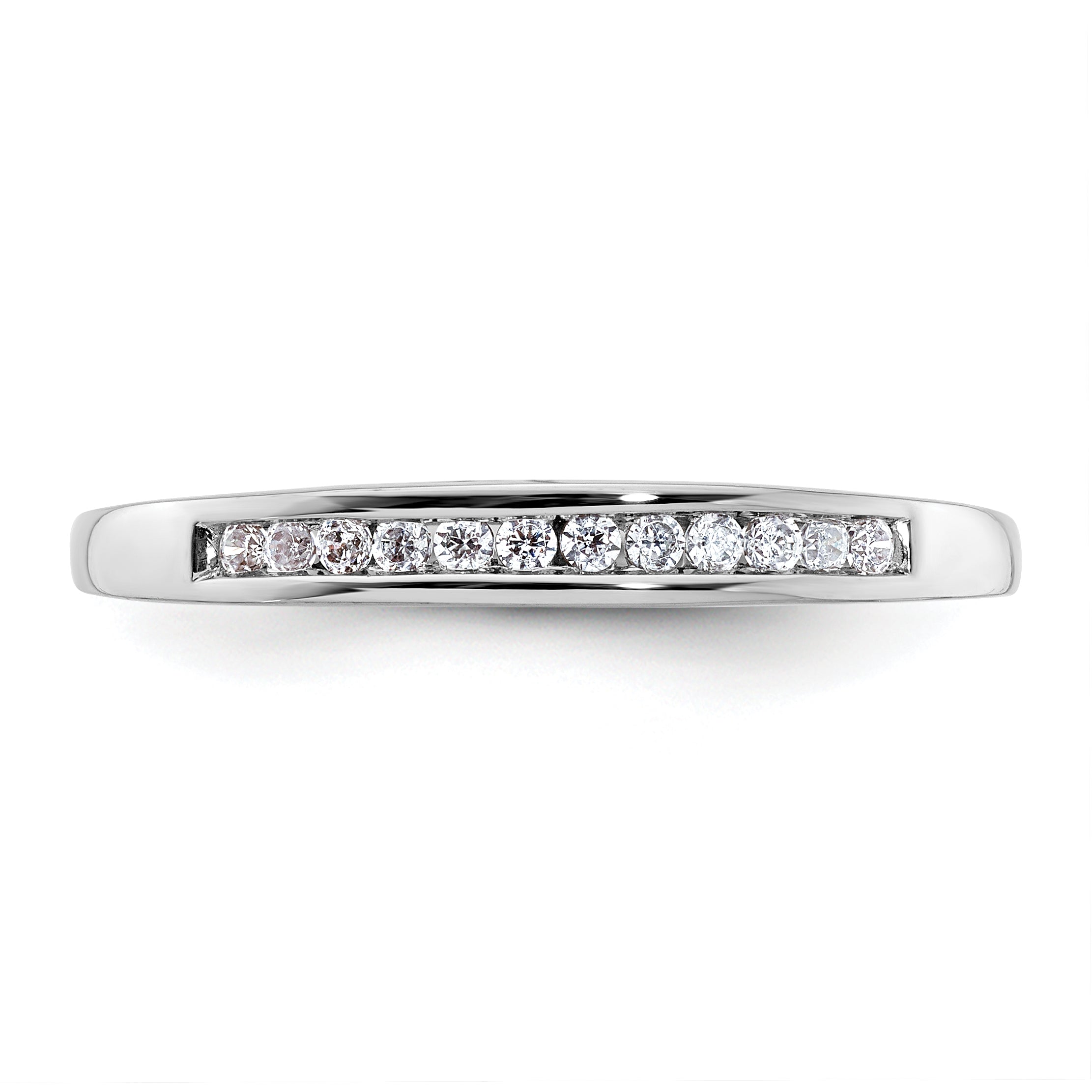 14k White Gold 1/8 carat Lab Grown Diamond VS/SI+ G+ Complete Wedding Band