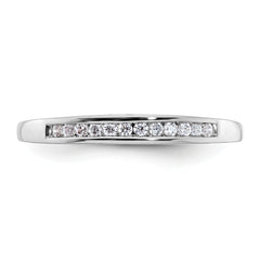14k White Gold 1/8 carat Lab Grown Diamond VS/SI+ G+ Complete Wedding Band