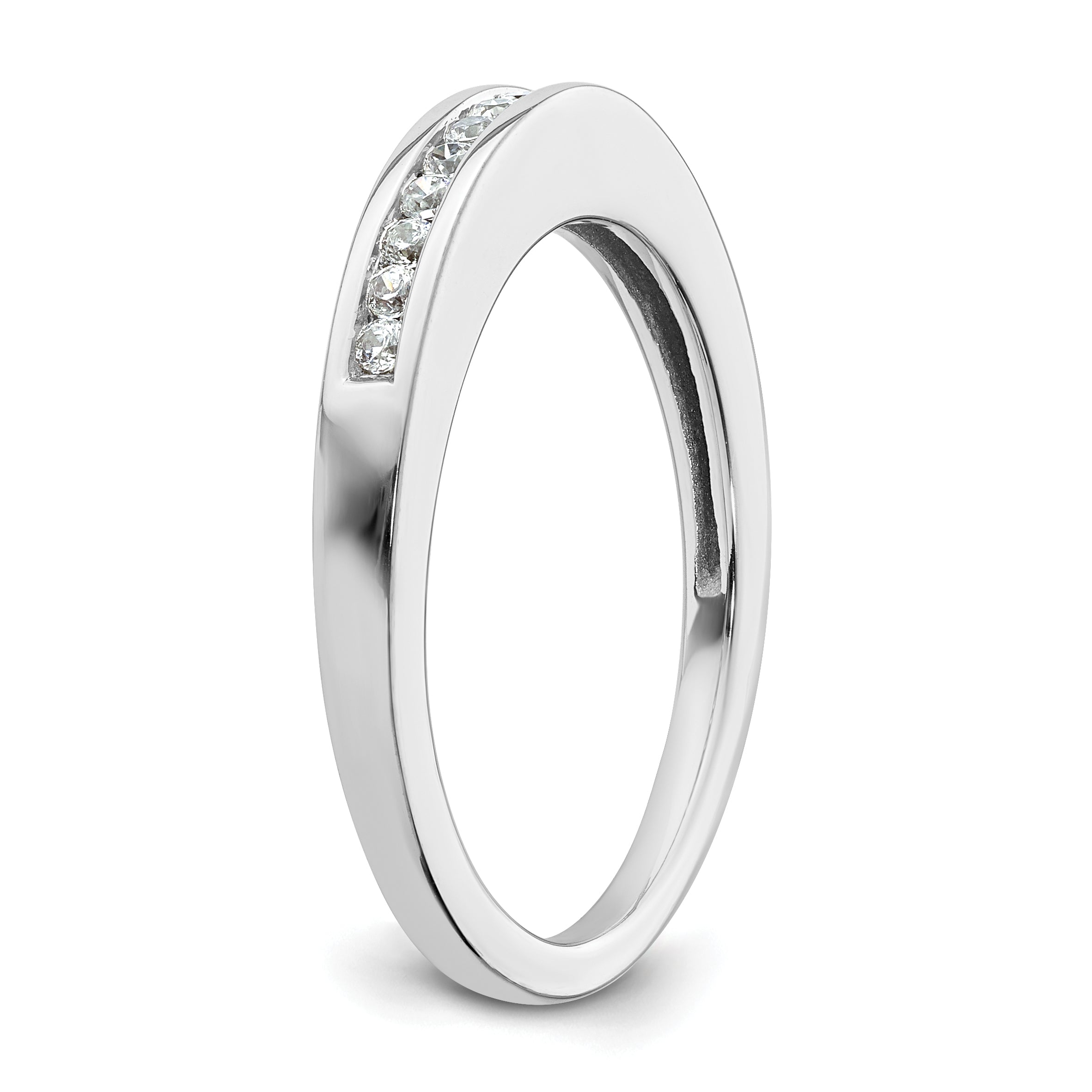 14k White Gold 1/8 carat Lab Grown Diamond VS/SI+ G+ Complete Wedding Band