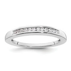 14k White Gold 1/8 carat Lab Grown Diamond VS/SI+ G+ Complete Wedding Band