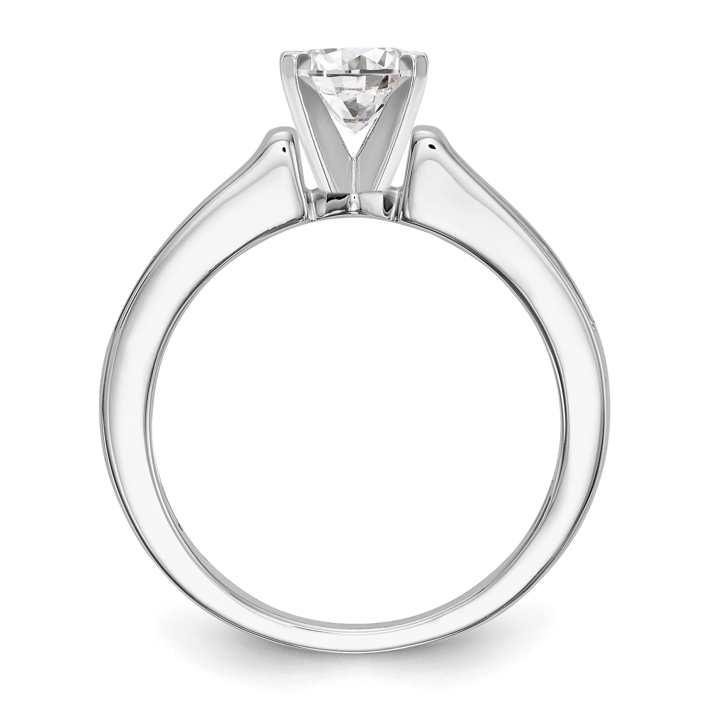 14k White Gold 1/4 carat Lab Grown Diamond VS/SI+ G+ Semi Mount Peg Set Engagement Ring