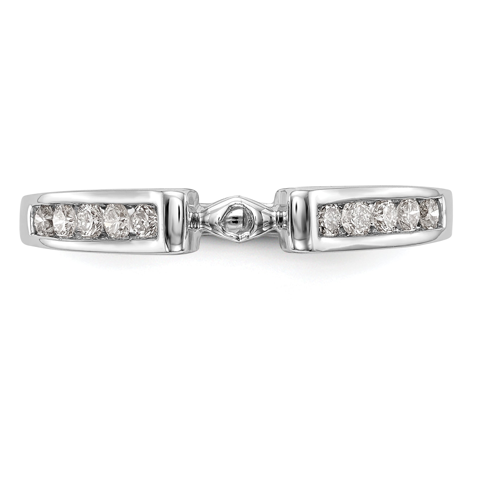 14k White Gold 1/4 carat Lab Grown Diamond VS/SI+ G+ Semi Mount Peg Set Engagement Ring