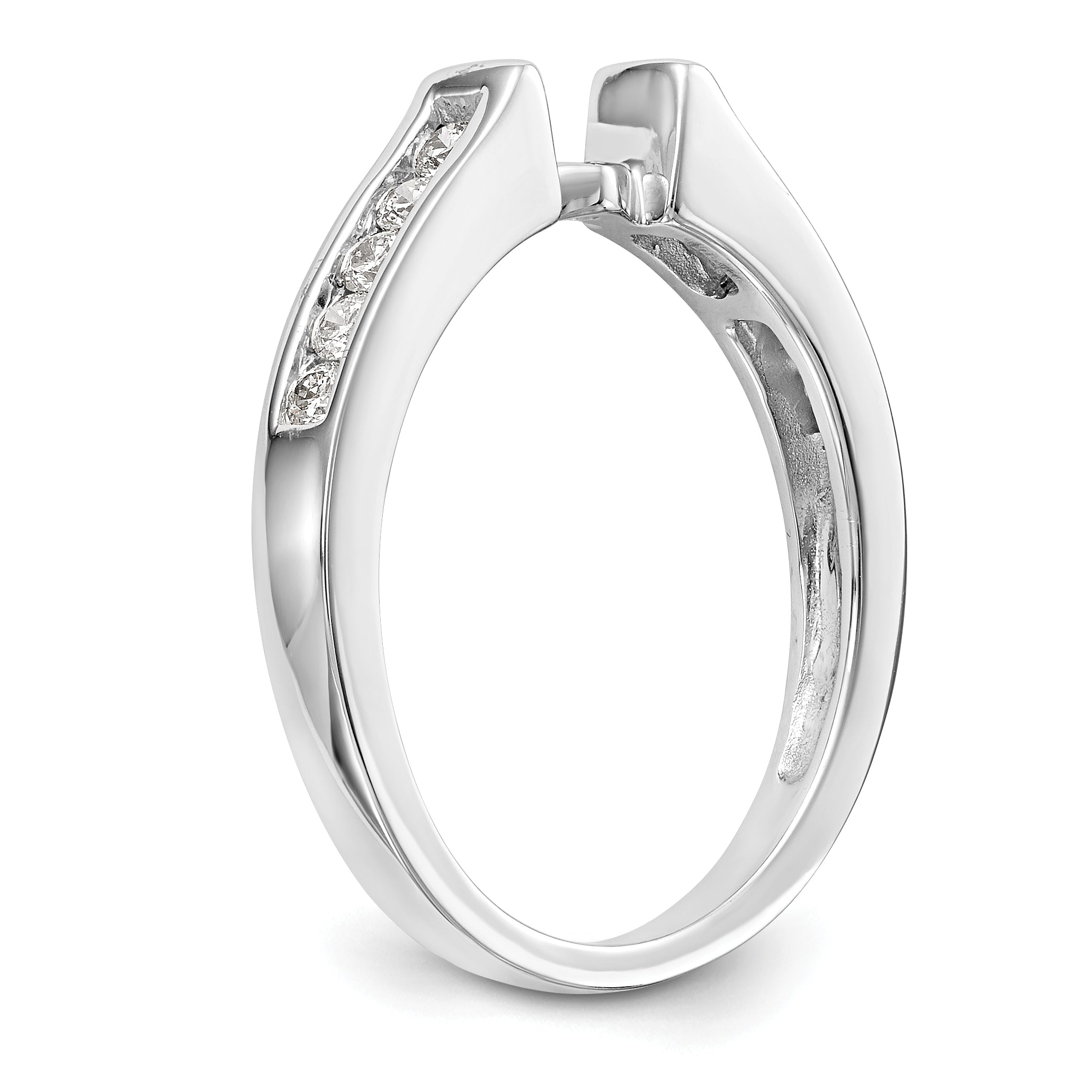 14k White Gold 1/4 carat Lab Grown Diamond VS/SI+ G+ Semi Mount Peg Set Engagement Ring