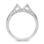 14k White Gold 1/5 carat Lab Grown Diamond VS/SI+ G+ Semi-Mount Pet Set Engagement Ring