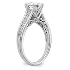 14k White Gold 1/5 carat Lab Grown Diamond VS/SI+ G+ Semi-Mount Pet Set Engagement Ring