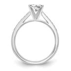 14k White Gold 1/4 carat Lab Grown Diamond VS/SI+ G+ Semi-Mount Peg Set Engagement Ring
