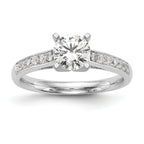 14k White Gold 1/4 carat Lab Grown Diamond VS/SI+ G+ Semi-Mount Peg Set Engagement Ring