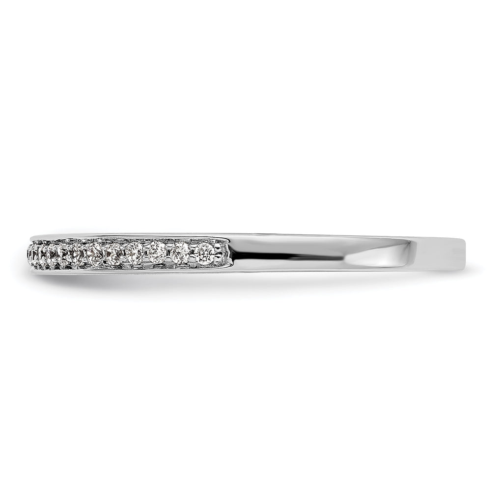 14k White Gold 1/8 carat Lab Grown Diamond VS/SI+ G+ Complete Wedding Band