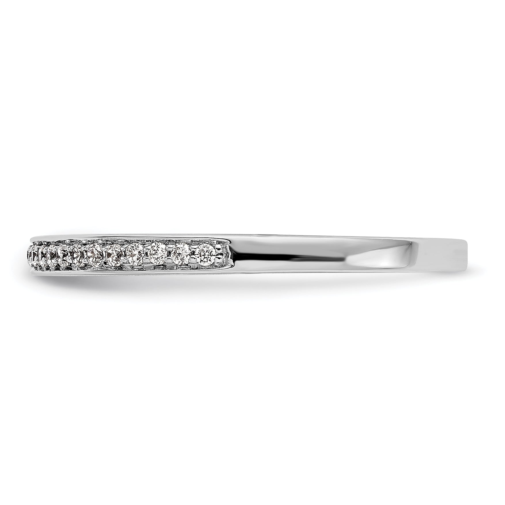 14k White Gold 1/8 carat Lab Grown Diamond VS/SI+ G+ Complete Wedding Band