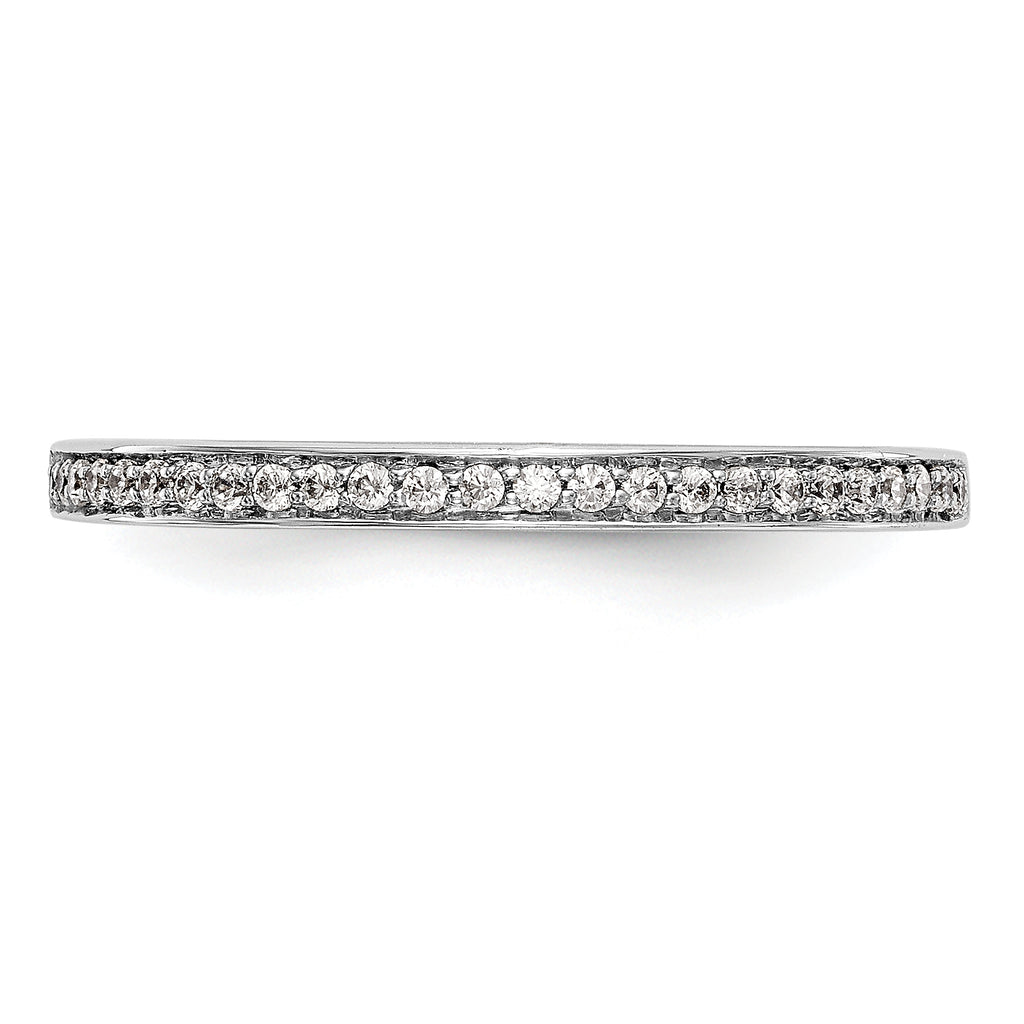 14k White Gold 1/8 carat Lab Grown Diamond VS/SI+ G+ Complete Wedding Band