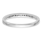 14k White Gold 1/8 carat Lab Grown Diamond VS/SI+ G+ Complete Wedding Band