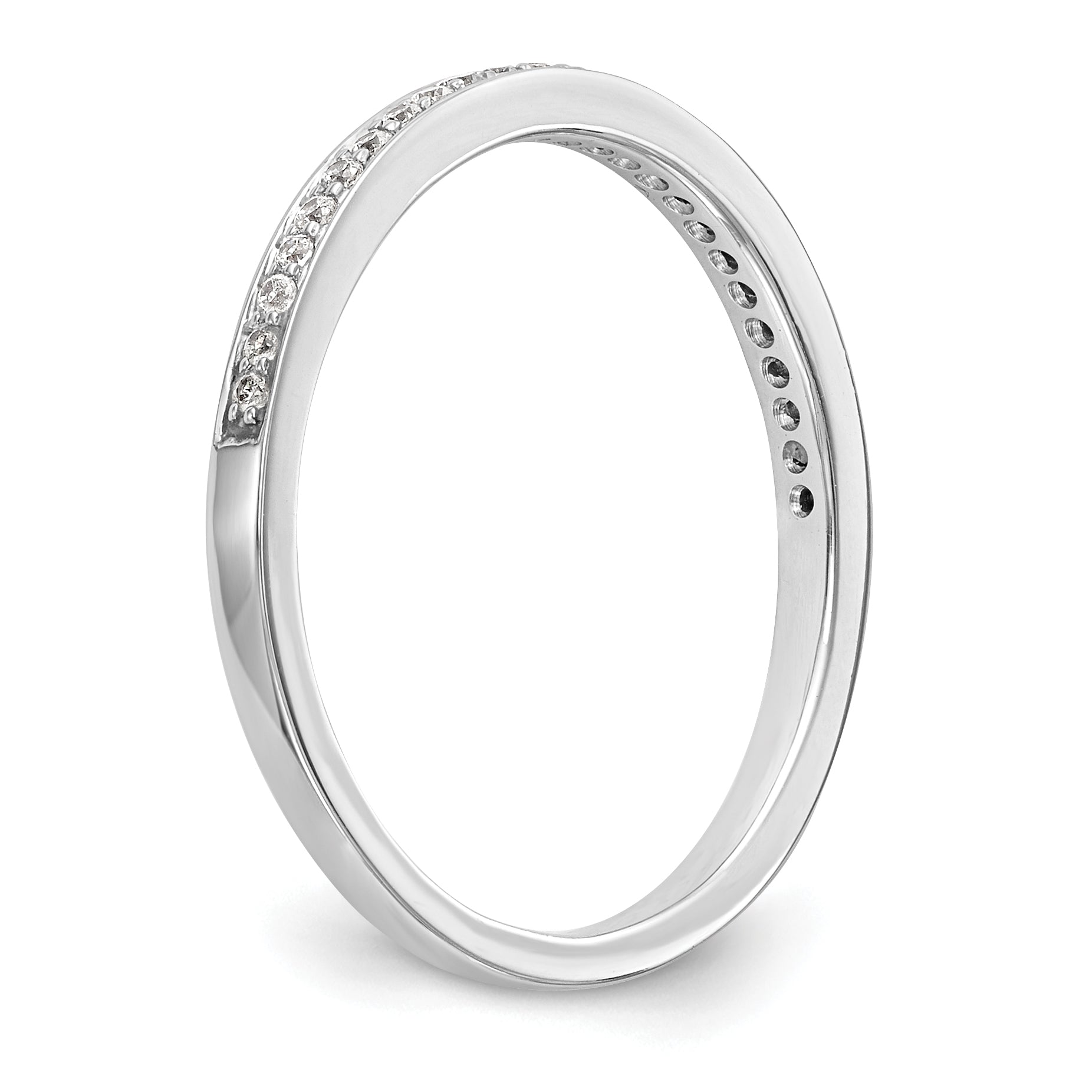 14k White Gold 1/8 carat Lab Grown Diamond VS/SI+ G+ Complete Wedding Band