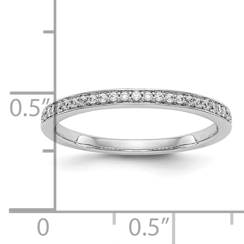 14k White Gold 1/8 carat Lab Grown Diamond VS/SI+ G+ Complete Wedding Band