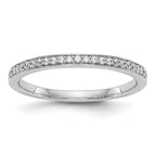 14k White Gold 1/8 carat Lab Grown Diamond VS/SI+ G+ Complete Wedding Band