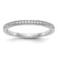 14k White Gold 1/8 carat Lab Grown Diamond VS/SI+ G+ Complete Wedding Band