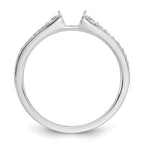 14k White Gold 1/3 carat Lab Grown Diamond VS/SI+ G+ Semi Mount Peg Set Engagement Ring