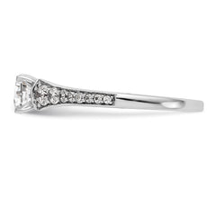 14k White Gold 1/3 carat Lab Grown Diamond VS/SI+ G+ Semi Mount Peg Set Engagement Ring