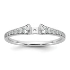 14k White Gold 1/3 carat Lab Grown Diamond VS/SI+ G+ Semi Mount Peg Set Engagement Ring