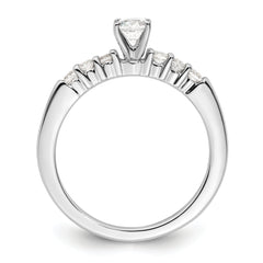 14K White Gold Lab Grown Diamond VS/SI+ G+ Peg Semi-mount Eng Ring