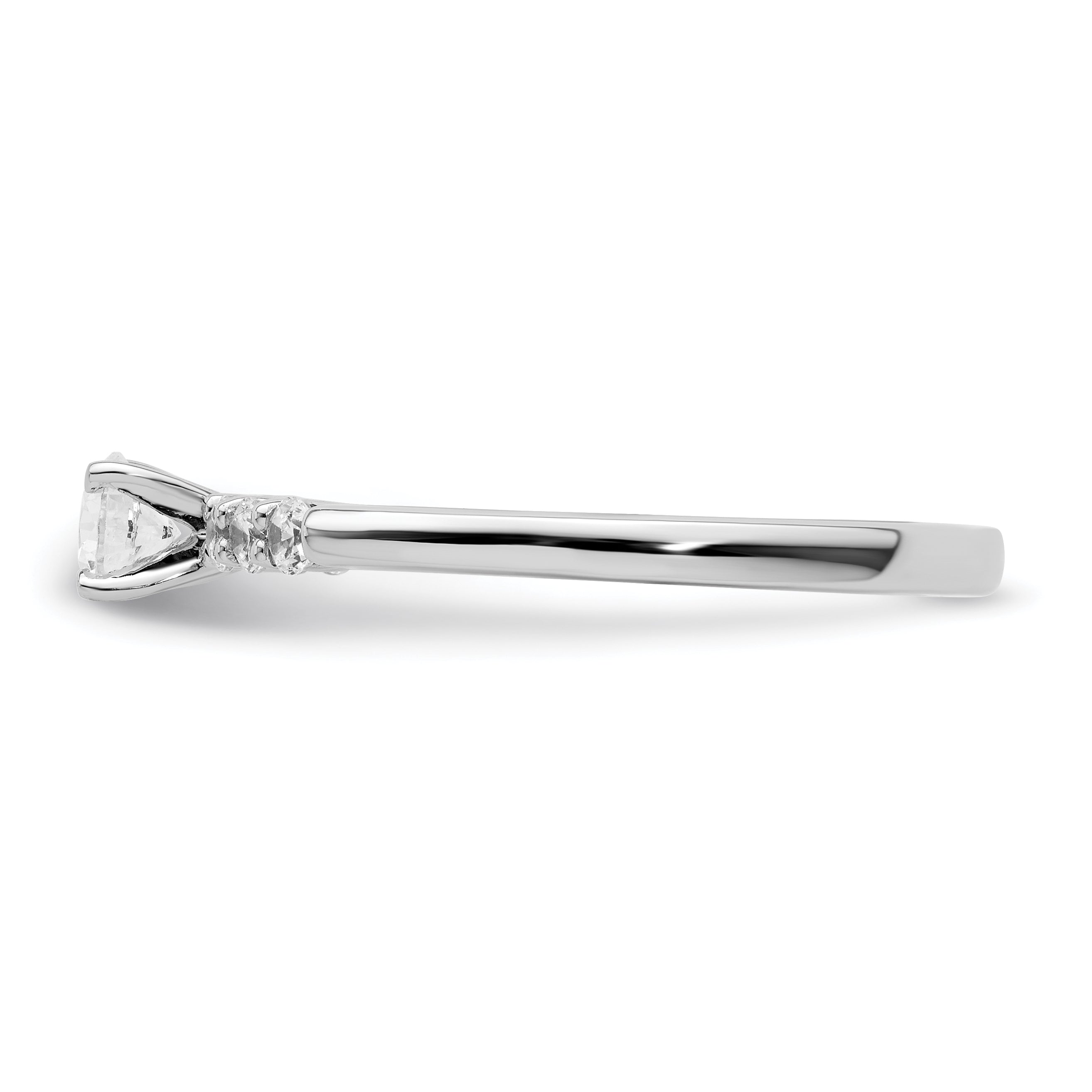 14K White Gold Lab Grown Diamond VS/SI+ G+ Peg Semi-mount Eng Ring
