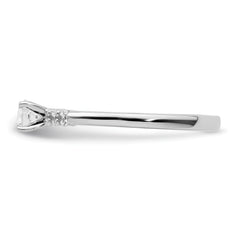 14K White Gold Lab Grown Diamond VS/SI+ G+ Peg Semi-mount Eng Ring