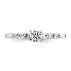 14K White Gold Lab Grown Diamond VS/SI+ G+ Peg Semi-mount Eng Ring