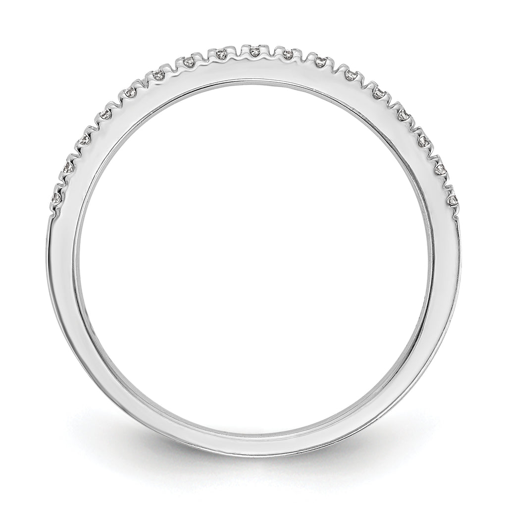 14k White Gold 1/10 carat Lab Grown Diamond VS/SI+ G+ Complete Wedding Band