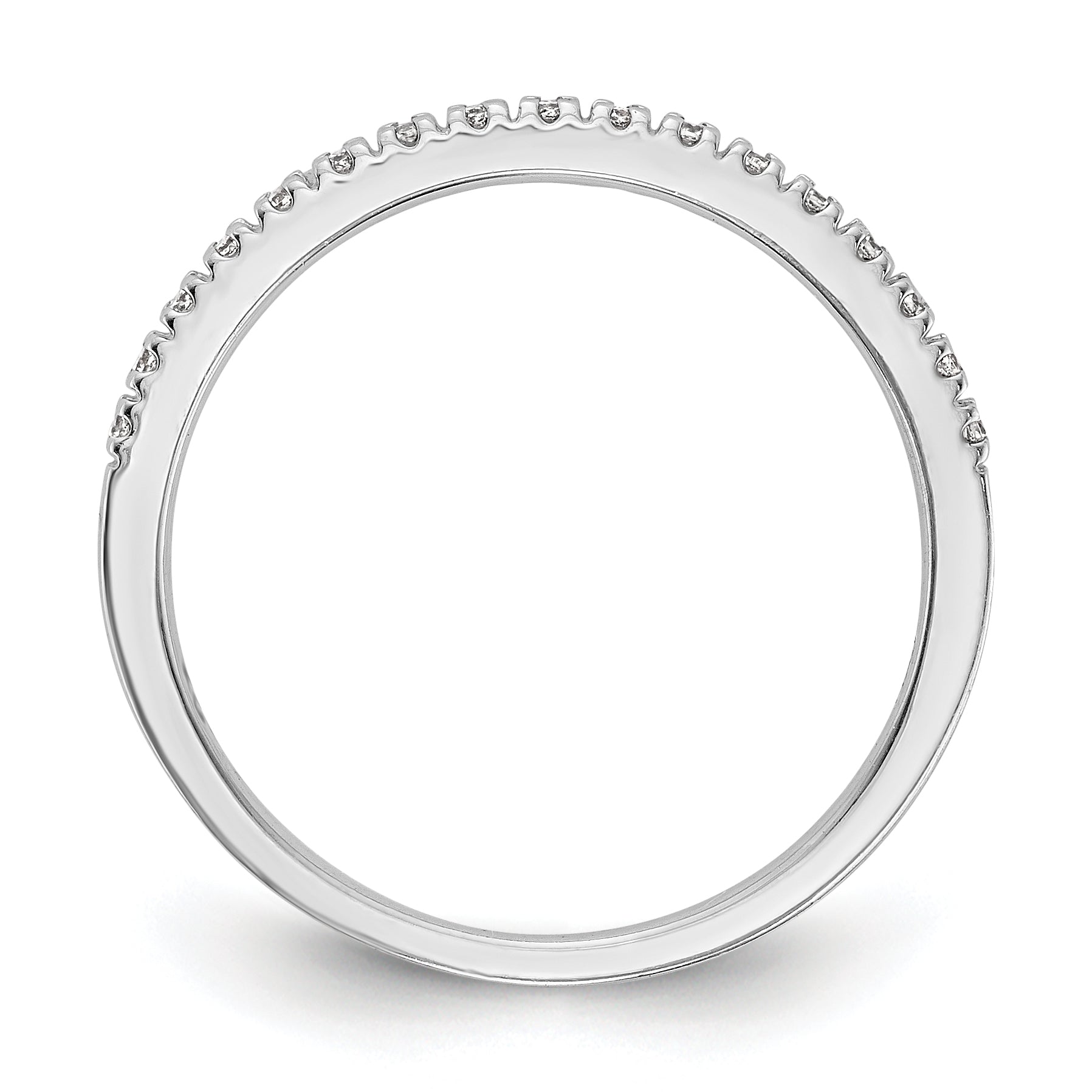 14k White Gold 1/10 carat Lab Grown Diamond VS/SI+ G+ Complete Wedding Band