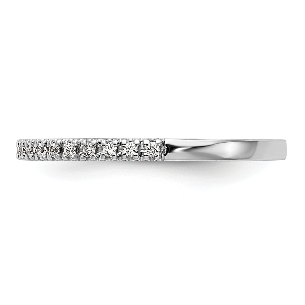 14k White Gold 1/10 carat Lab Grown Diamond VS/SI+ G+ Complete Wedding Band