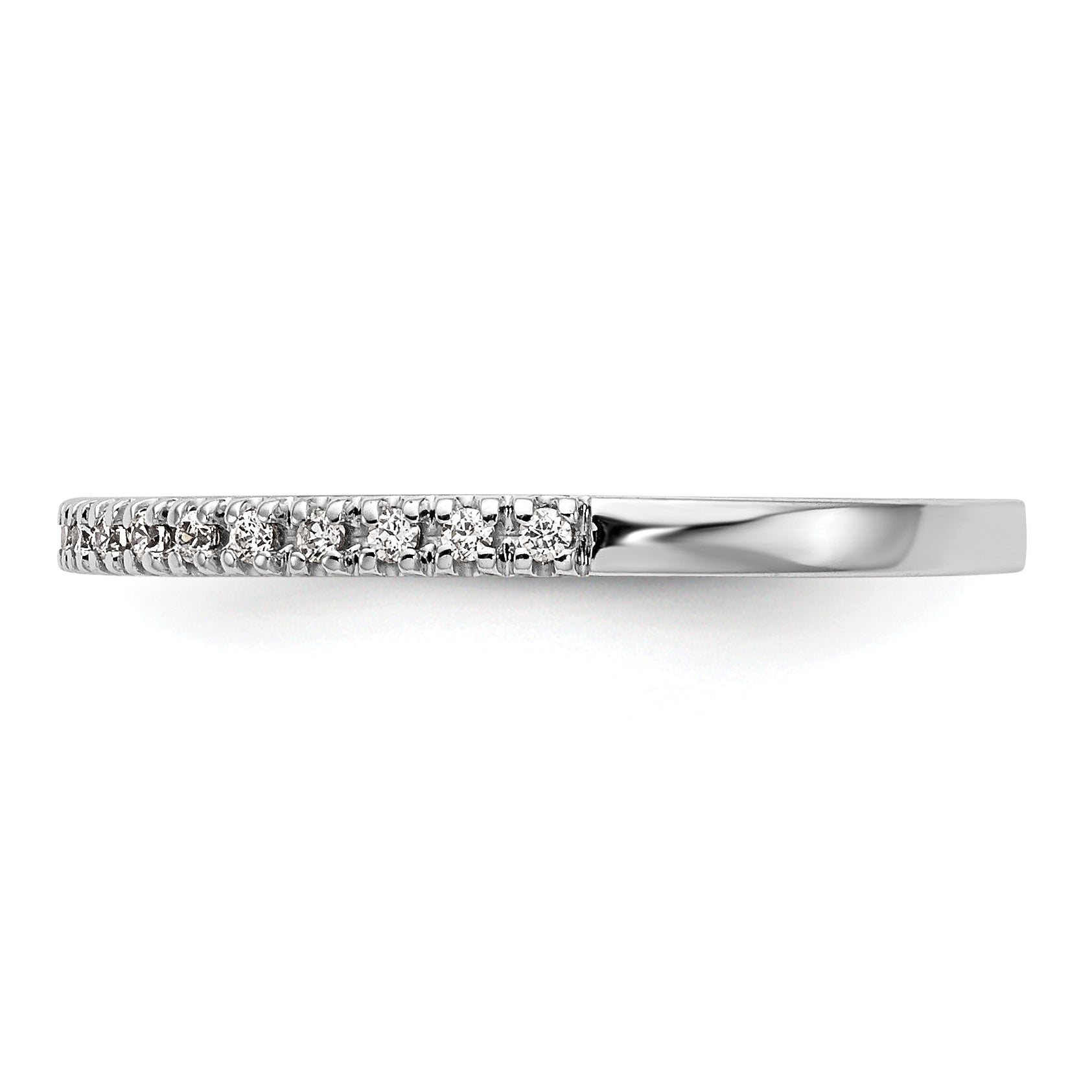 14k White Gold 1/10 carat Lab Grown Diamond VS/SI+ G+ Complete Wedding Band