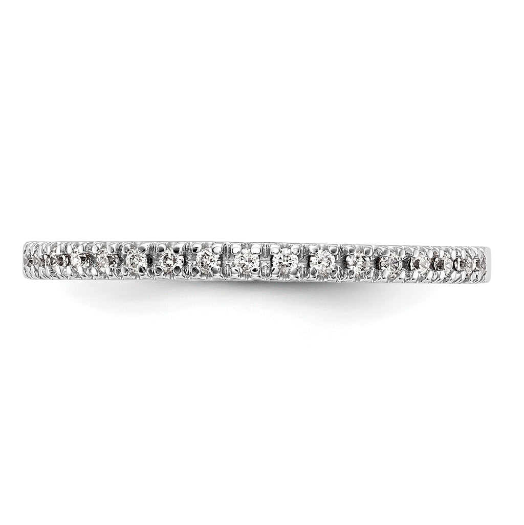 14k White Gold 1/10 carat Lab Grown Diamond VS/SI+ G+ Complete Wedding Band