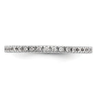 14k White Gold 1/10 carat Lab Grown Diamond VS/SI+ G+ Complete Wedding Band