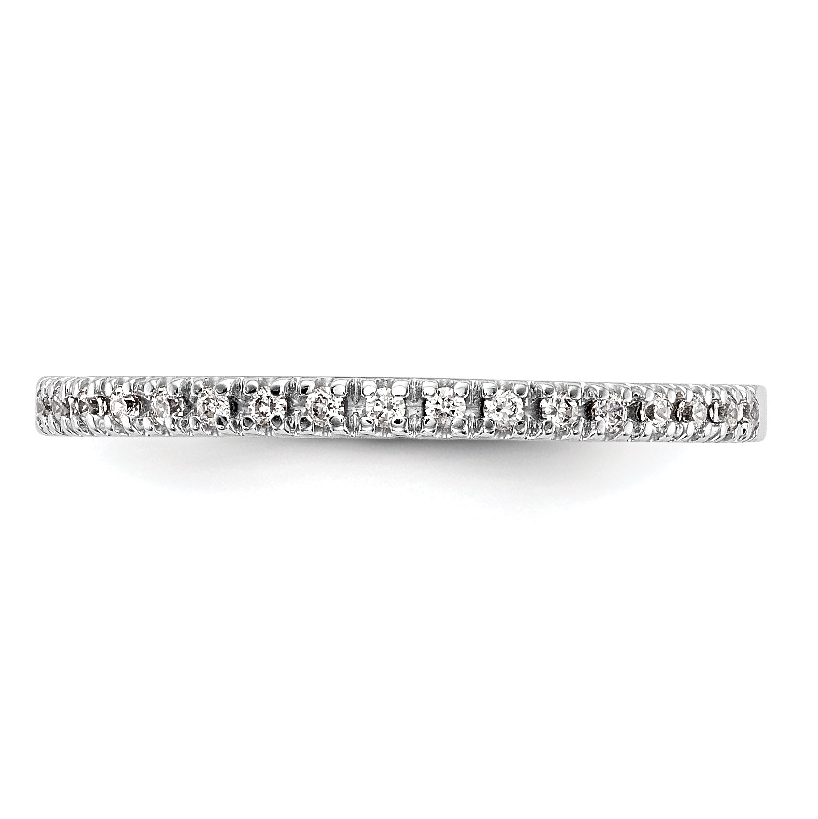 14k White Gold 1/10 carat Lab Grown Diamond VS/SI+ G+ Complete Wedding Band