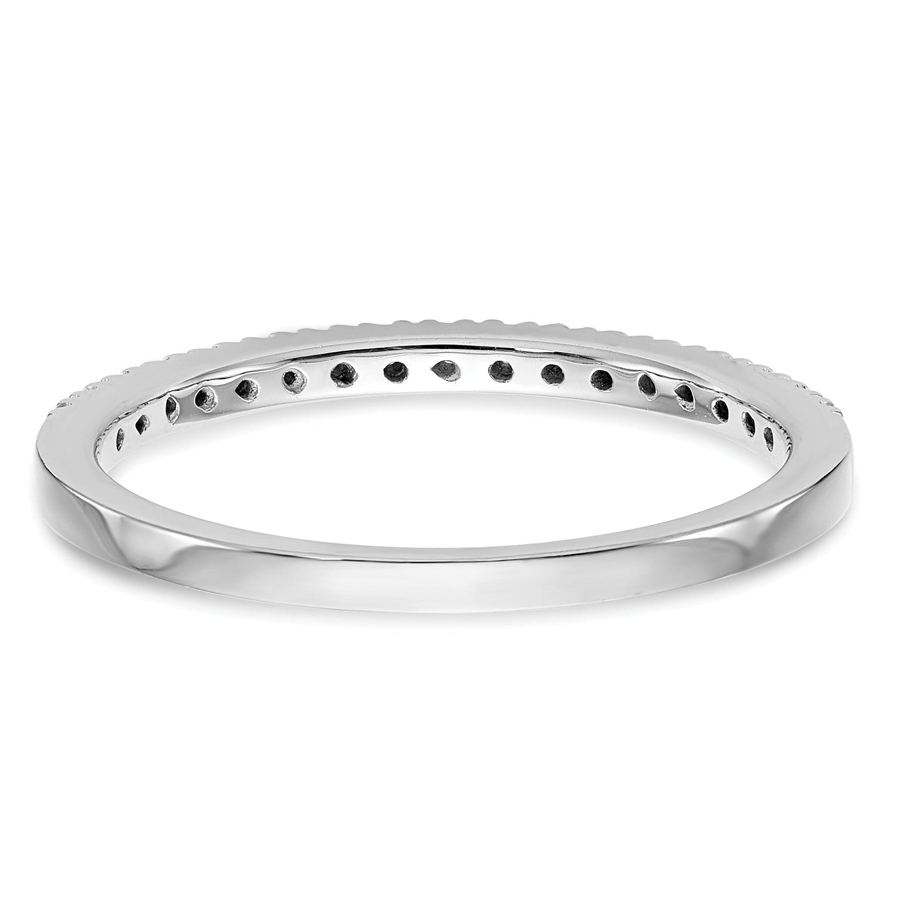 14k White Gold 1/10 carat Lab Grown Diamond VS/SI+ G+ Complete Wedding Band