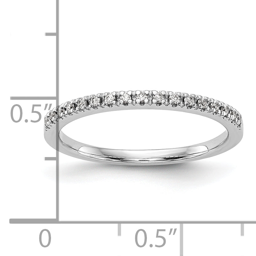 14k White Gold 1/10 carat Lab Grown Diamond VS/SI+ G+ Complete Wedding Band