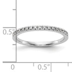 14k White Gold 1/10 carat Lab Grown Diamond VS/SI+ G+ Complete Wedding Band