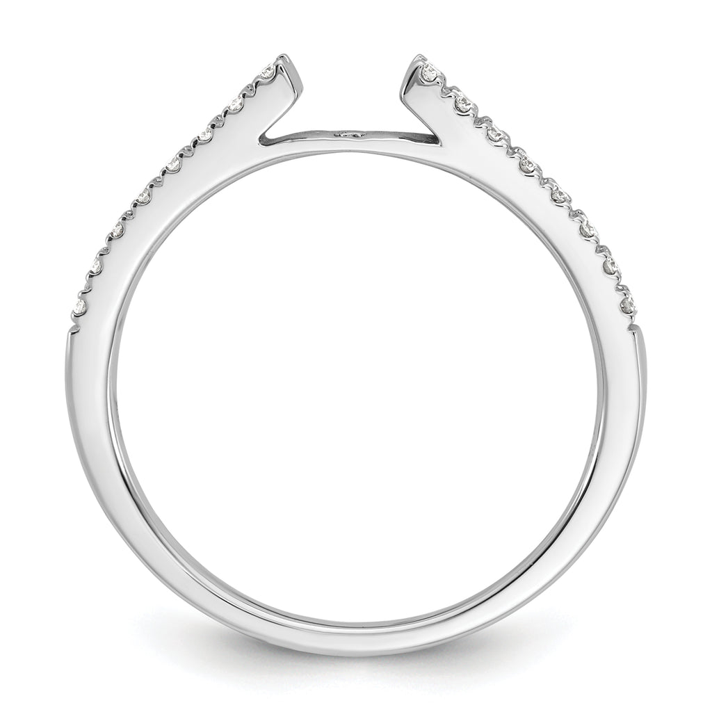 14k White Gold 1/10 carat Lab Grown Diamond VS/SI+ G+ Semi Mount Peg Set Engagement Ring