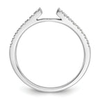 14k White Gold 1/10 carat Lab Grown Diamond VS/SI+ G+ Semi Mount Peg Set Engagement Ring