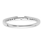 14k White Gold 1/10 carat Lab Grown Diamond VS/SI+ G+ Semi Mount Peg Set Engagement Ring