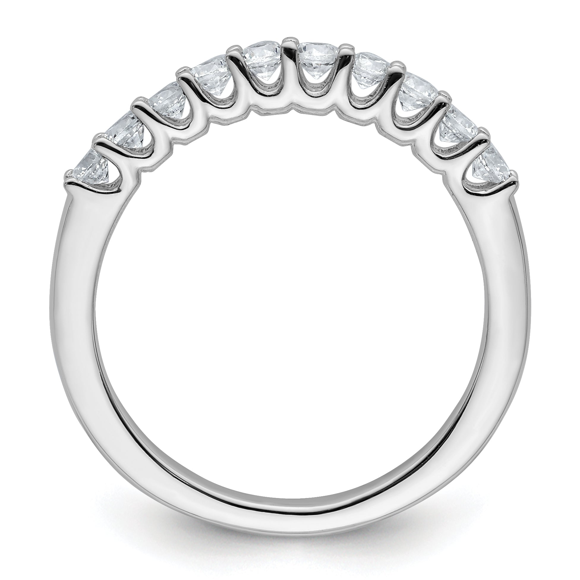 14k White Gold 1/2 carat Lab Grown Diamond VS/SI+ G+ Complete Wedding Band Secondary image