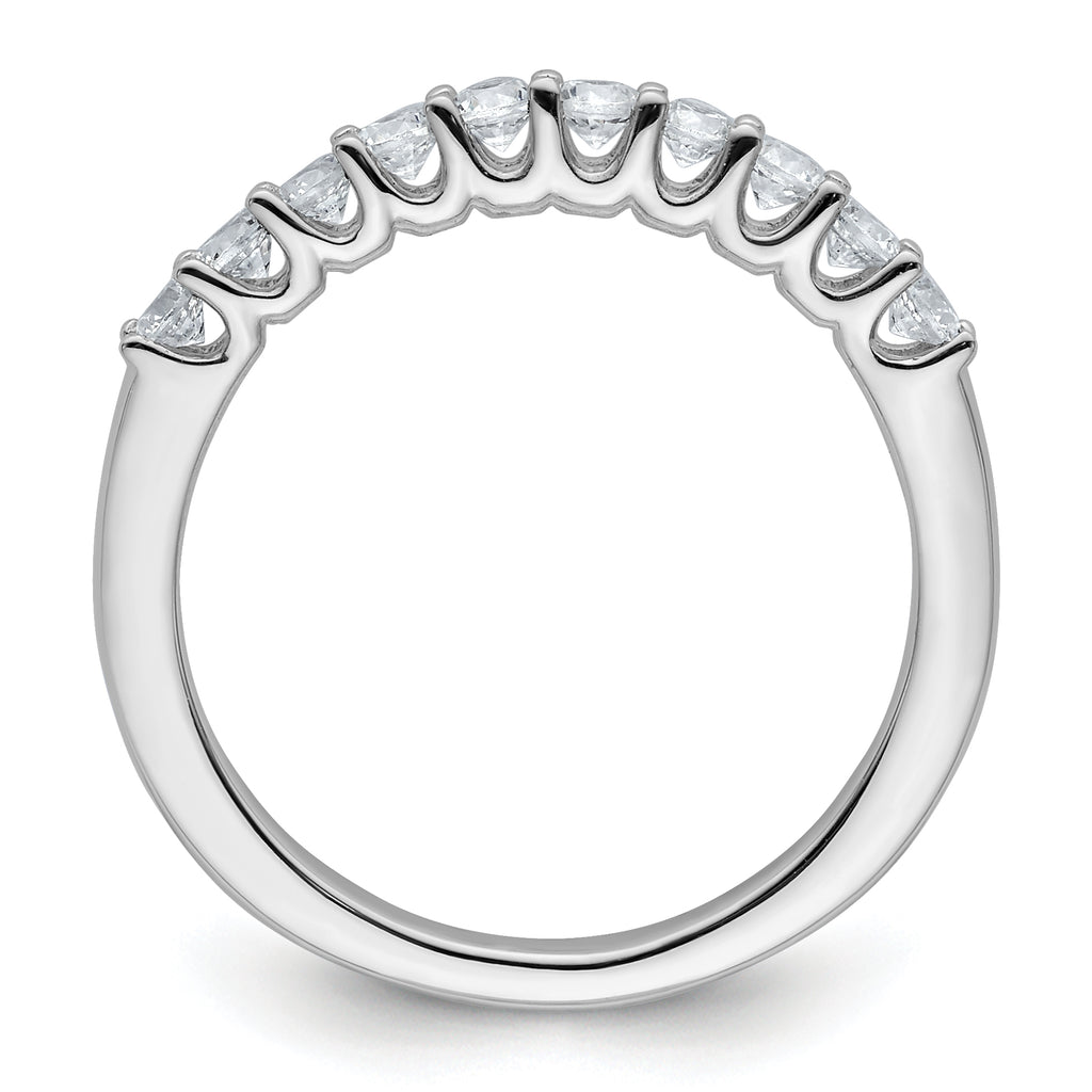 14k White Gold 1/2 carat Lab Grown Diamond VS/SI+ G+ Complete Wedding Band
