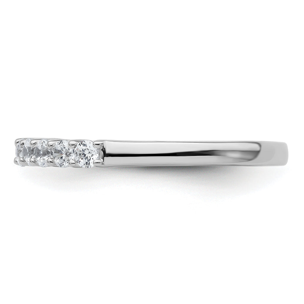 14k White Gold 1/2 carat Lab Grown Diamond VS/SI+ G+ Complete Wedding Band