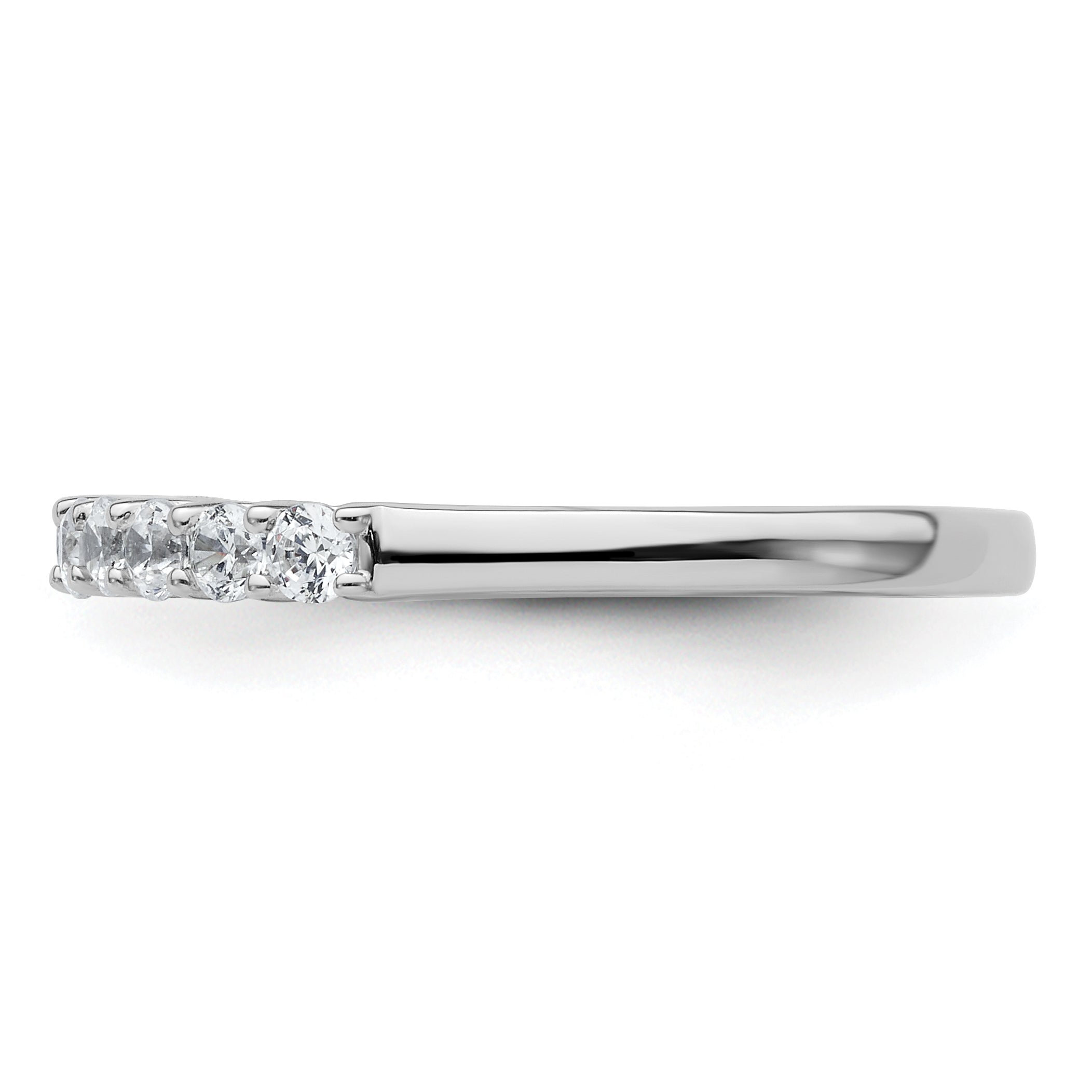 14k White Gold 1/2 carat Lab Grown Diamond VS/SI+ G+ Complete Wedding Band