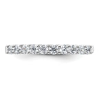 14k White Gold 1/2 carat Lab Grown Diamond VS/SI+ G+ Complete Wedding Band