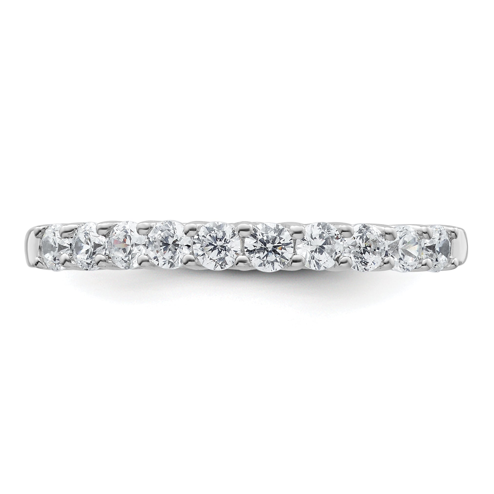 14k White Gold 1/2 carat Lab Grown Diamond VS/SI+ G+ Complete Wedding Band