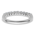 14k White Gold 1/2 carat Lab Grown Diamond VS/SI+ G+ Complete Wedding Band