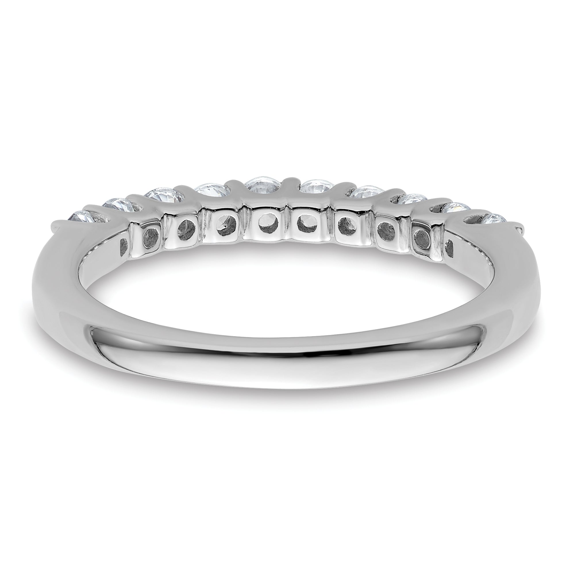 14k White Gold 1/2 carat Lab Grown Diamond VS/SI+ G+ Complete Wedding Band