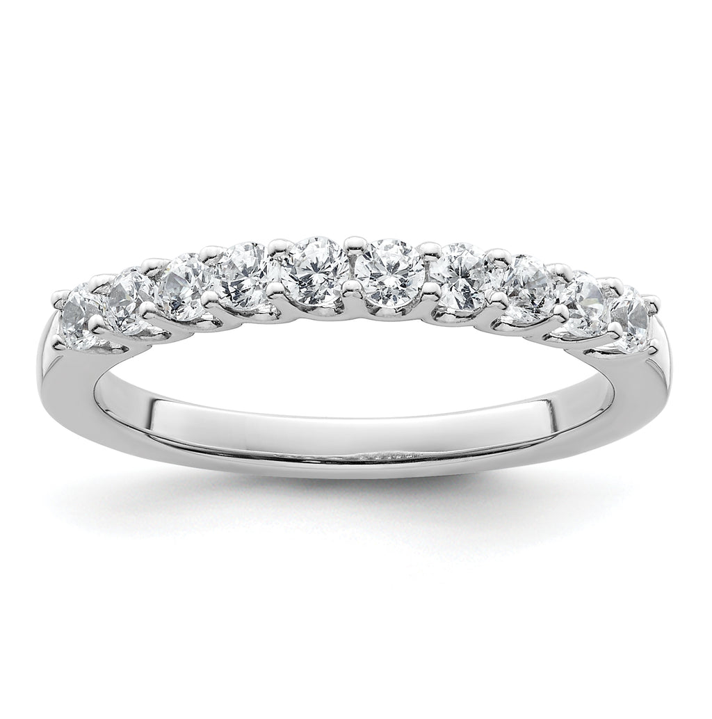 14k White Gold 1/2 carat Lab Grown Diamond VS/SI+ G+ Complete Wedding Band