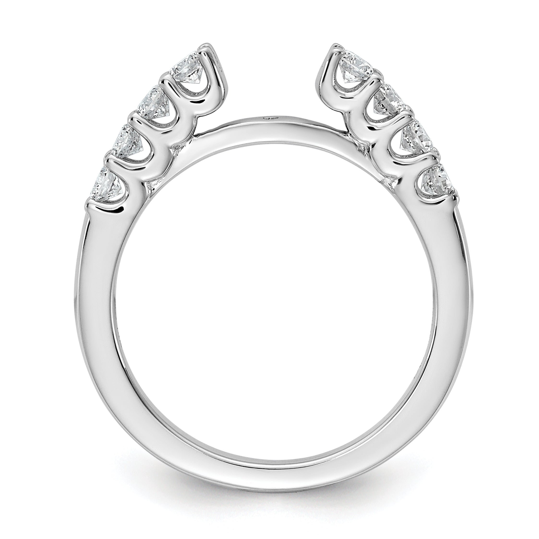 14k White Gold 1/2 carat Lab Grown Diamond VS/SI+ G+ Semi Mount Peg Set Engagement Ring Secondary image