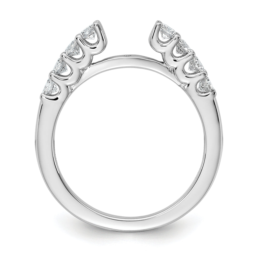 14k White Gold 1/2 carat Lab Grown Diamond VS/SI+ G+ Semi Mount Peg Set Engagement Ring